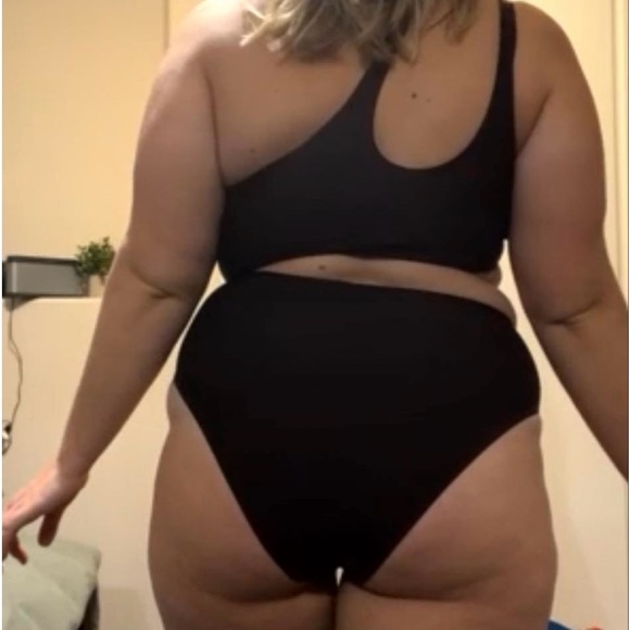 Funky One Piece Split Swimsuit - one Shoulder high waisted - Picture 2 of 3